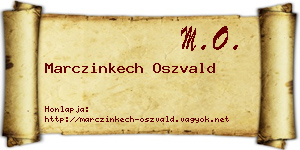 Marczinkech Oszvald névjegykártya